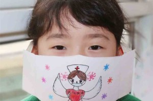 疫情口罩小孩图片（疫情口罩图画）