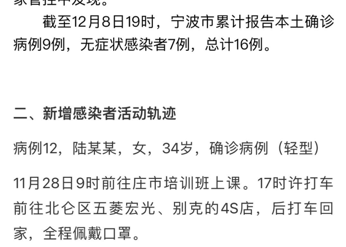 宁波清零后已数月无本土病例报告